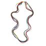 Multicoloured pleat satin necklace